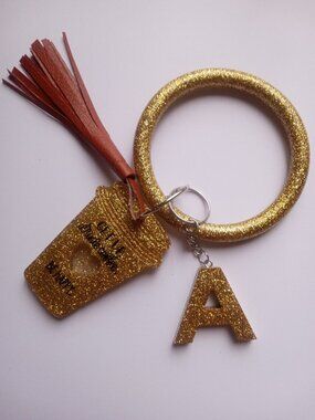 Glitter Bangle keychain